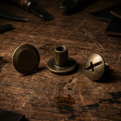 Schraubnieten 10/6mm - braun - Altgold – CraftPoint