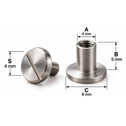 Schraubnieten 10/6mm - Silber