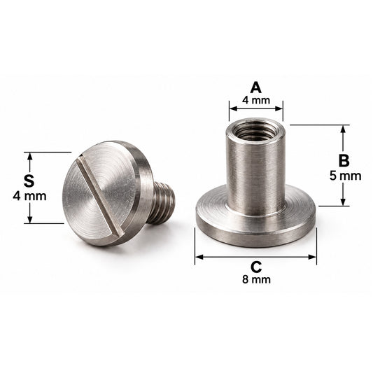 Schraubnieten 10/6mm - Silber