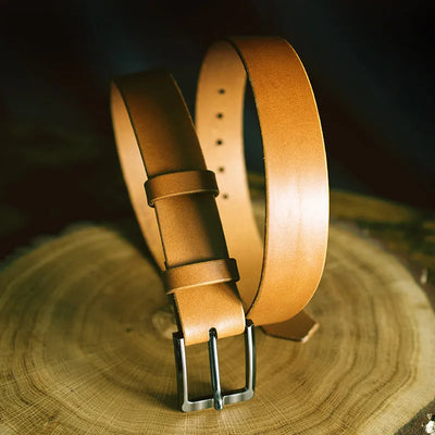 Herrengürtel aus Echtleder - Cognac – CraftPoint