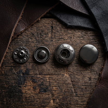 Druckknöpfe 15mm - gun black - 10 Sets – CraftPoint